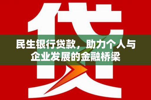 河口民生银行贷款，助力个人与企业发展的金融桥梁