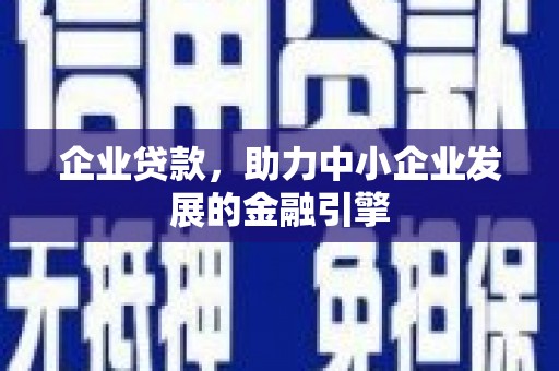 河口企业贷款，助力中小企业发展的金融引擎